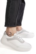 PANTOFI SPORT ALBI PIELE NATURALA FSP001-968