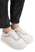 PANTOFI SPORT ALBI PIELE NATURALA FSP001-968