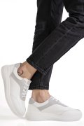 PANTOFI SPORT ALBI PIELE NATURALA FSP001-968