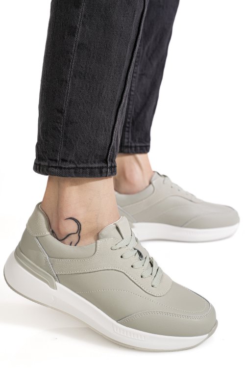 Pantofi sport olive piele naturala fsp001-968