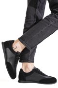 PANTOFI SPORT NEGRI PIELE NATURALA TSP-8082