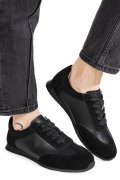 PANTOFI SPORT NEGRI PIELE NATURALA TSP-8082