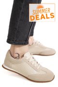 PANTOFI SPORT BEJ PIELE NATURALA TSP-8082