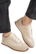 PANTOFI SPORT BEJ PIELE NATURALA TSP-8082