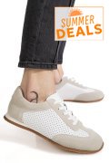 PANTOFI SPORT ALBI PIELE NATURALA TSP-8082