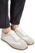 PANTOFI SPORT ALBI PIELE NATURALA TSP-8082