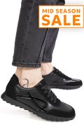 PANTOFI SPORT NEGRI PIELE NATURALA FSP002-537