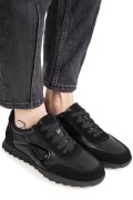 PANTOFI SPORT NEGRI PIELE NATURALA FSP002-537