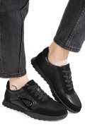 PANTOFI SPORT NEGRI PIELE NATURALA FSP002-537