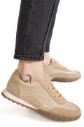PANTOFI SPORT BEJ PIELE NATURALA FSP002-537