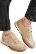 PANTOFI SPORT BEJ PIELE NATURALA FSP002-537