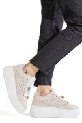 PANTOFI SPORT BEJ  PIELE NATURALA ES77702
