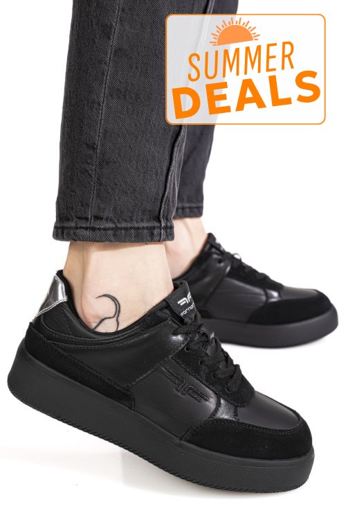 Rornarina, pantofi sport black piele naturala anna-glam