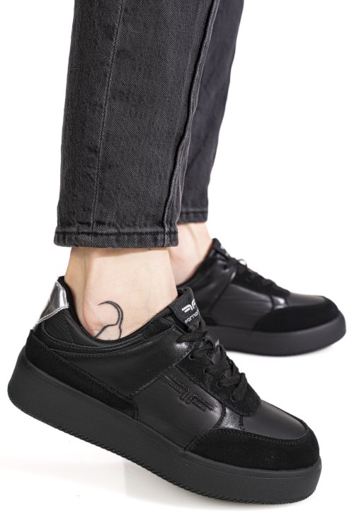 Rornarina, pantofi sport black piele naturala anna-glam