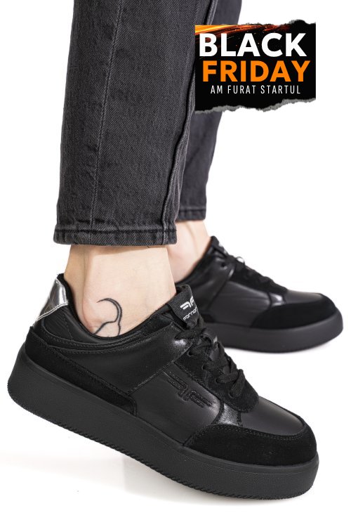 Rornarina, pantofi sport black piele naturala anna-glam