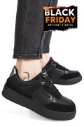 RORNARINA, PANTOFI SPORT BLACK PIELE NATURALA ANNA-GLAM