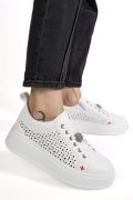 PANTOFI SPORT ALBI PIELE NATURALA ES7781