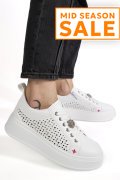 PANTOFI SPORT ALBI PIELE NATURALA ES7781