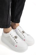 PANTOFI SPORT ALBI PIELE NATURALA ES7781