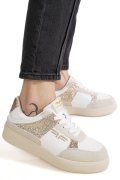 FORNARINA, PANTOFI SPORT BEJ PIELE NATURALA ANNA-GLAM