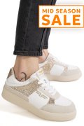 FORNARINA, PANTOFI SPORT BEJ PIELE NATURALA ANNA-GLAM