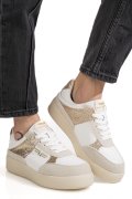 FORNARINA, PANTOFI SPORT BEJ PIELE NATURALA ANNA-GLAM