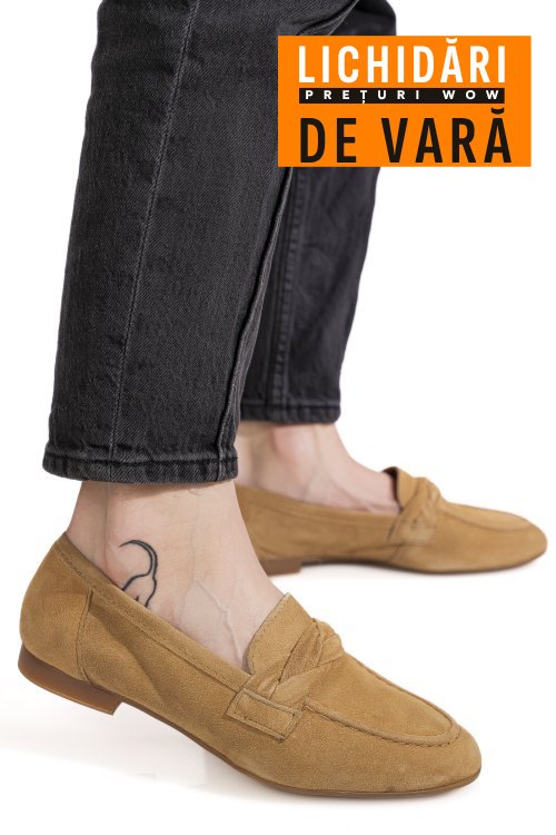Mocasini camel piele naturala intoarsa us77b325107