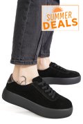 PANTOFI SPORT NEGRI PIELE NATURALA INTOARSA FSP001884
