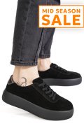 PANTOFI SPORT NEGRI PIELE NATURALA INTOARSA FSP001884