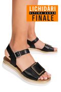 SANDALE NEGRE PIELE NATURALA SS7773