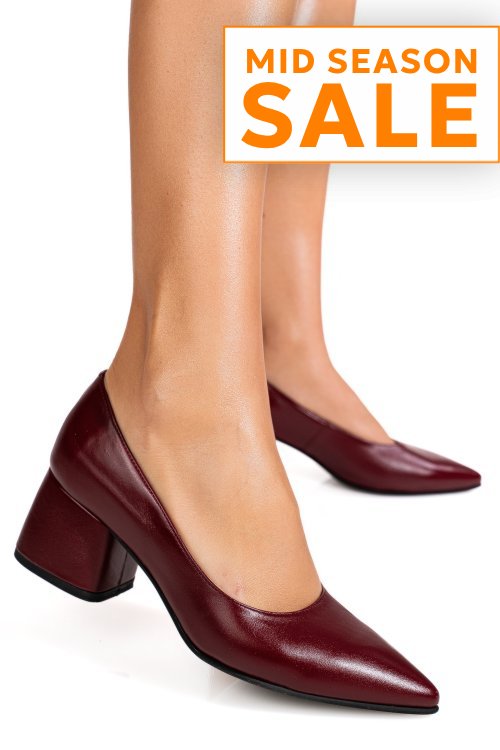 Pantofi visinii piele naturala 5s77002