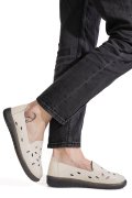 MOCASINI BEJ PIELE NATURALA 2SP070