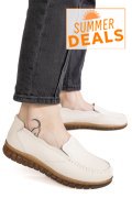 MOCASINI BEJ PIELE NATURALA 7SP2003