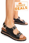 SANDALE NEGRE PIELE NATURALA TS77IM-A3753