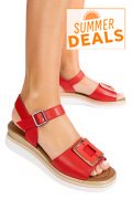 SANDALE ROSII PIELE NATURALA SS7773
