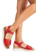 SANDALE ROSII PIELE NATURALA SS7773