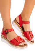 SANDALE ROSII PIELE NATURALA SS7773