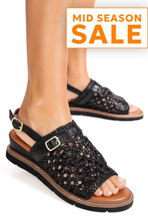 Sandale negre piele naturala ts77im-a3751