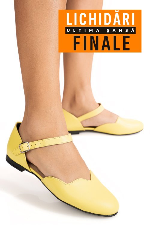 Balerini galbeni piele naturala 3s7719