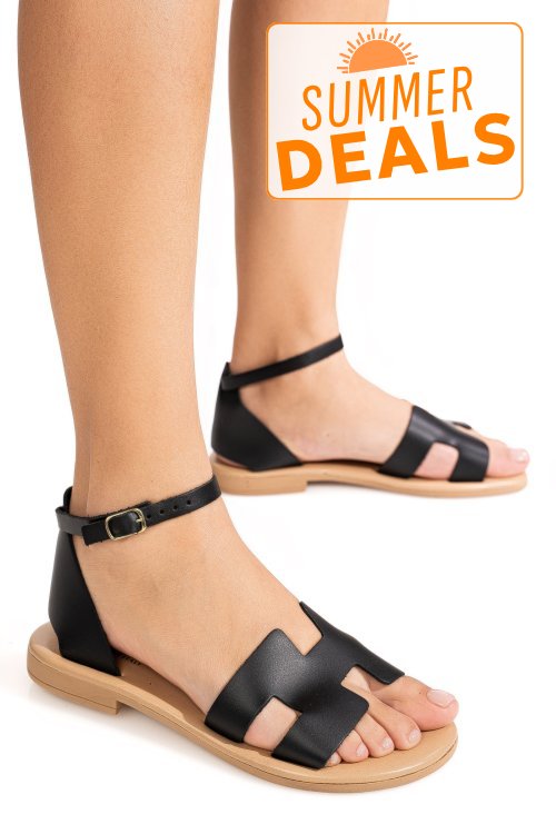 Sandale negre piele naturala vs77esuvio