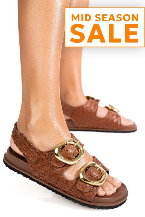 Sandale maro piele naturala ts77im-a4110