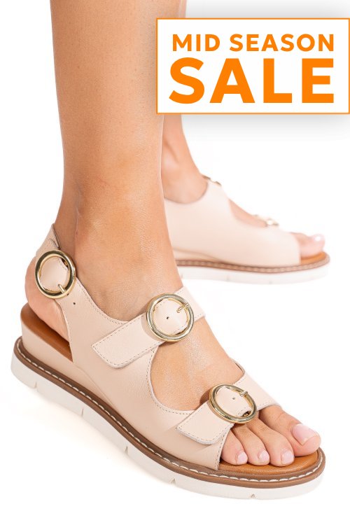 Sandale nude piele naturala ts77im-a3753