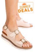 SANDALE NUDE PIELE NATURALA TS77IM-A3753