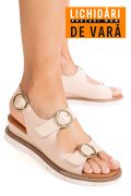 SANDALE NUDE PIELE NATURALA TS77IM-A3753