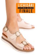 SANDALE NUDE PIELE NATURALA TS77IM-A3753