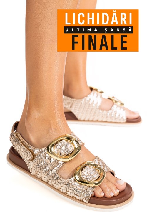 Sandale aurii piele naturala ts77im-a4110