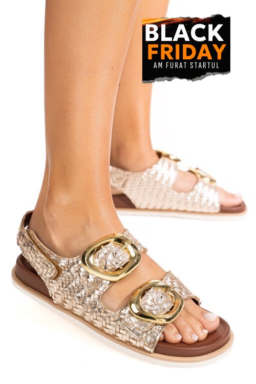 Sandale aurii piele naturala ts77im-a4110