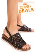 SANDALE MARO INCHIS PIELE NATURALA TS77IM-A3751