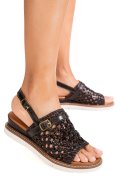 SANDALE MARO INCHIS PIELE NATURALA TS77IM-A3751