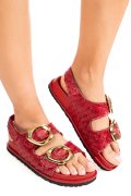 SANDALE ROSII PIELE NATURALA TS77IM-A4110